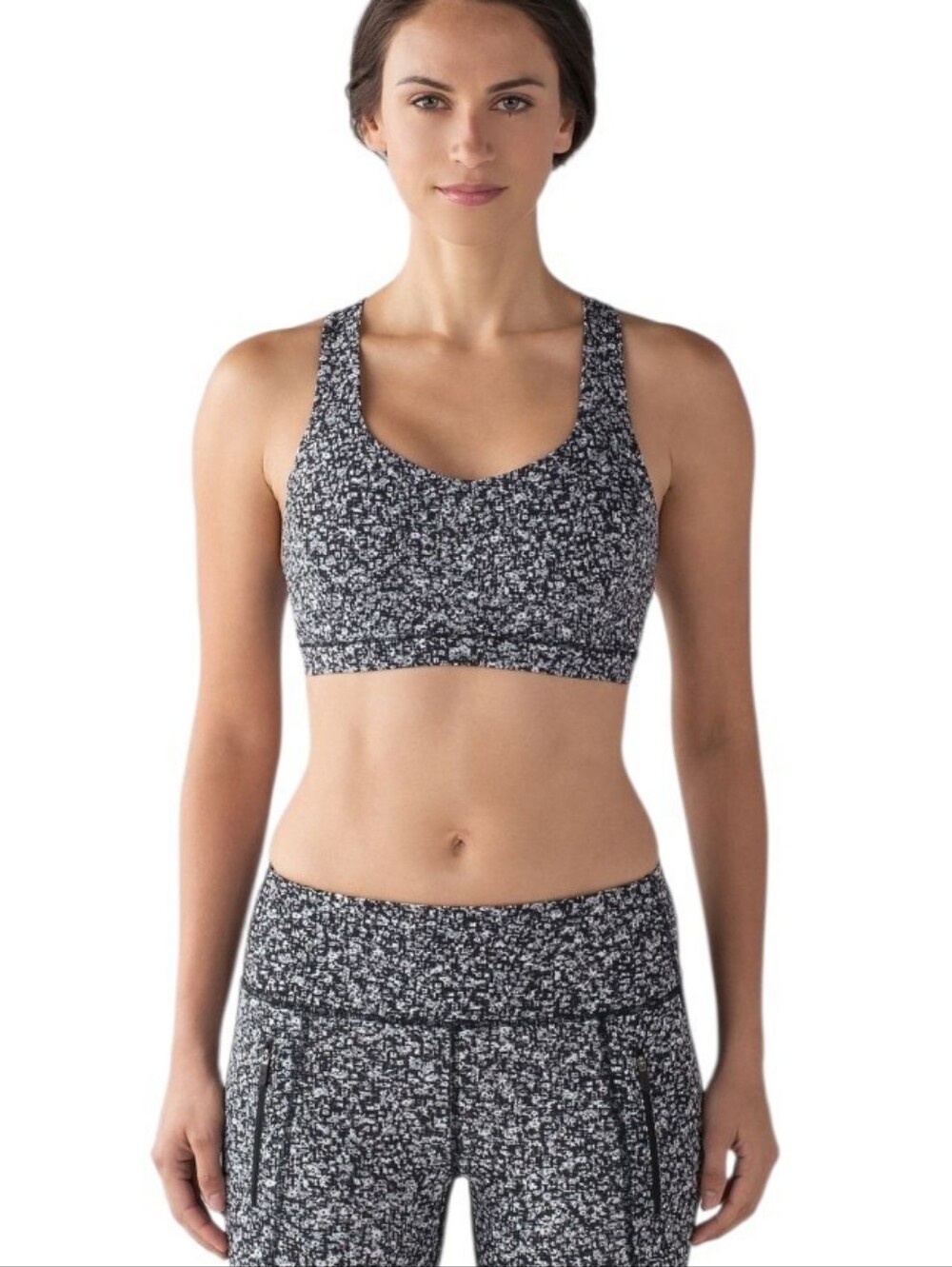 Lululemon Free To Be Serene Bra Daisy Dust Alpine White Black